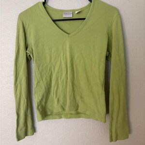 Paradox Green Fitted Long Sleeve Tee